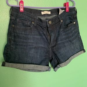 Banana Republic Roll up Short in Dark Blue wash.
